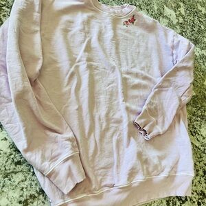 LoveShackFancy Lilac Crew Neck Sweater
